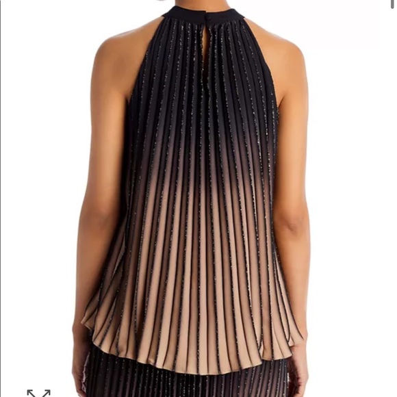 NWT T Tahari Pleated Halter size XS - Picture 3 of 8